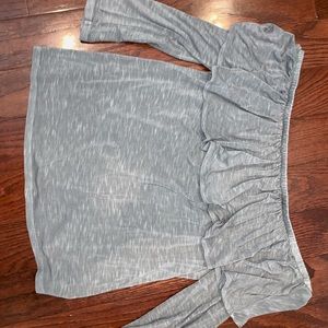 **American Eagle Grey off the shoulder crop top**